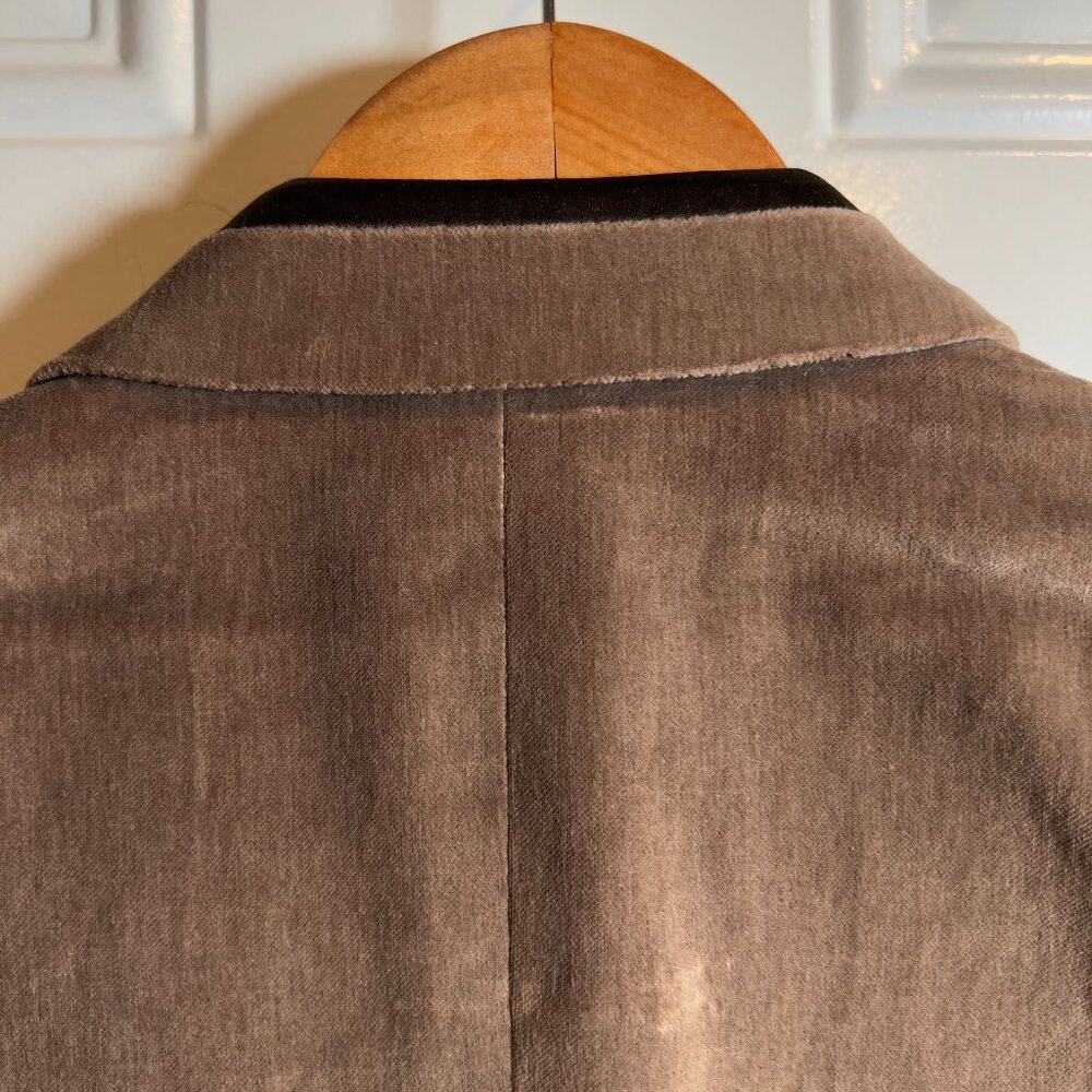 Roberto Cavalli Taupe Velvet Dinner Jacket Men's 38R - Picture 3 of 15